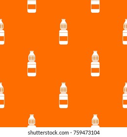 Liquid for electronic cigarettes pattern repeat seamless in orange color for any design. Vector geometric illustration
