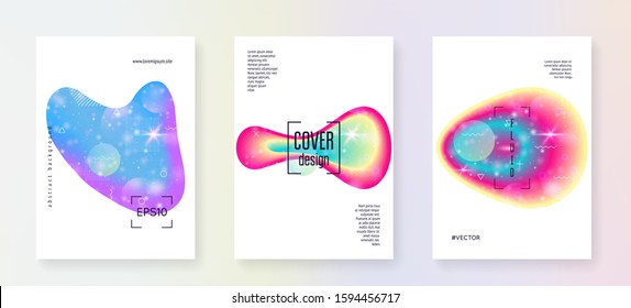 Liquid elements. Cool layered hologram. Soft presentation. Modern holographic gradient, blur, mesh, blend. Futuristic background. Colorful design. Liquid elements with shapes and fluid.