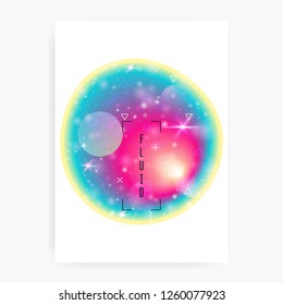 Liquid elements. Digital template. Futuristic background. Colorful layered hologram. Soft card. Modern holographic gradient, blur, mesh, blend. Liquid elements with shapes and fluid.