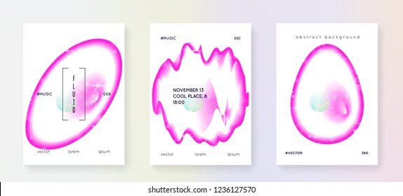 Liquid elements. Futuristic background. Bright frame. Cool layered hologram. Soft book. Modern holographic gradient, blur, mesh, blend. Liquid elements with shapes and fluid.