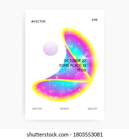 Liquid elements. Futuristic background. Magic layered hologram. Soft banner. Modern holographic gradient, blur, mesh, blend. Vibrant design. Liquid elements with shapes and fluid.