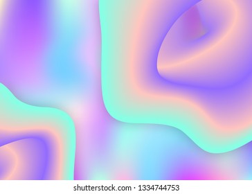 Liquid elements. Geometric certificate, flyer design. Holographic 3d backdrop with modern trendy blend. Vivid gradient mesh. Liquid elements background with dynamic shapes and fluid.