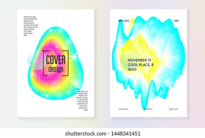 Liquid elements. Geometric frame. Futuristic background. Modern holographic gradient, blur, mesh, blend. Chemical layered hologram. Soft poster. Liquid elements with shapes and fluid.