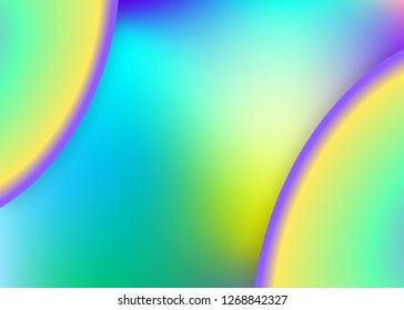 Liquid elements. Holographic 3d backdrop with modern trendy blend. Circle wallpaper, report composition. Vivid gradient mesh. Liquid elements background with dynamic shapes and fluid.