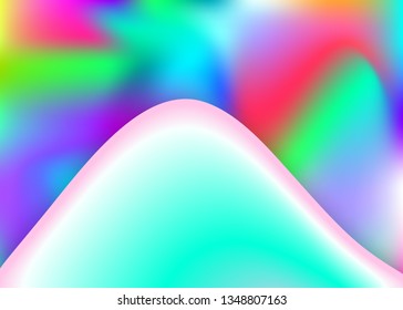 Liquid elements. Holographic 3d backdrop with modern trendy blend. Psychedelic flyer, card composition. Vivid gradient mesh. Liquid elements background with dynamic shapes and fluid.