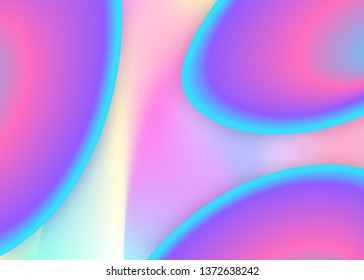 Liquid elements. Holographic 3d backdrop with modern trendy blend. Vivid gradient mesh. Rainbow book, banner template. Liquid elements background with dynamic shapes and fluid.