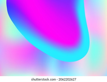 Liquid elements. Holographic 3d backdrop with modern trendy blend. Bright book, presentation template. Vivid gradient mesh. Liquid elements background with dynamic shapes and fluid.