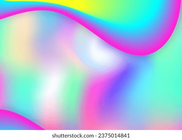 Liquid elements. Holographic 3d backdrop with modern trendy blend. Vivid gradient mesh. Creative cover, report composition. Liquid elements background with dynamic shapes and fluid.