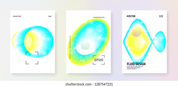 Liquid elements. Minimal concept. Retro layered hologram. Soft card. Modern holographic gradient, blur, mesh, blend. Futuristic background. Liquid elements with shapes and fluid.