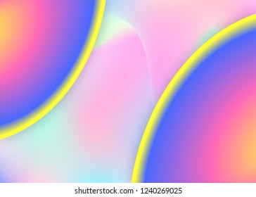 Liquid elements. Minimal cover, banner template. Holographic 3d backdrop with modern trendy blend. Vivid gradient mesh. Liquid elements background with dynamic shapes and fluid.