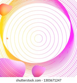 Liquid elements, mixed color plastic shapes or various organic bubbles on Thin Line Background. Abstract 3d vector fluid gradients, splashes or blob brushes