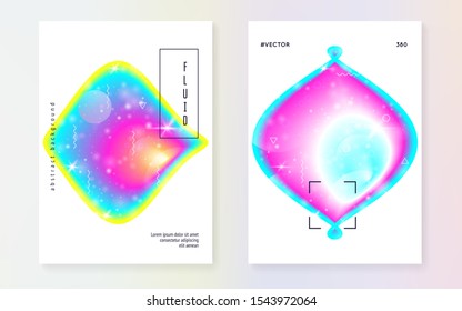 Liquid elements. Modern holographic gradient, blur, mesh, blend. Neon layout. Futuristic background. Transparent layered hologram. Soft presentation. Liquid elements with shapes and fluid.