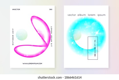 Liquid elements. Modern holographic gradient, blur, mesh, blend. Creative concept. Futuristic background. Cool layered hologram. Soft invitation. Liquid elements with shapes and fluid.