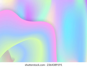 Liquid elements. Molecular card, book template. Holographic 3d backdrop with modern trendy blend. Vivid gradient mesh. Liquid elements background with dynamic shapes and fluid.