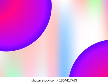 Liquid elements. Vivid gradient mesh. Holographic 3d backdrop with modern trendy blend. Rainbow invitation, report layout. Liquid elements background with dynamic shapes and fluid.