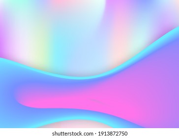Liquid elements. Vivid gradient mesh. Minimal cover, invitation frame. Holographic 3d backdrop with modern trendy blend. Liquid elements background with dynamic shapes and fluid.