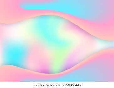 Liquid elements. Vivid gradient mesh. Holographic 3d backdrop with modern trendy blend. Soft presentation, poster design. Liquid elements background with dynamic shapes and fluid.
