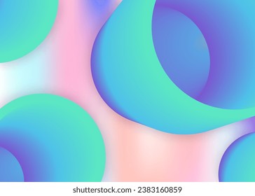 Liquid elements. Vivid gradient mesh. Futuristic flyer, book composition. Holographic 3d backdrop with modern trendy blend. Liquid elements background with dynamic shapes and fluid.