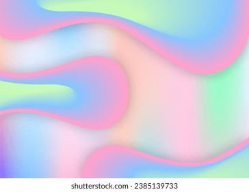 Liquid elements. Vivid gradient mesh. Round flyer, book template. Holographic 3d backdrop with modern trendy blend. Liquid elements background with dynamic shapes and fluid.