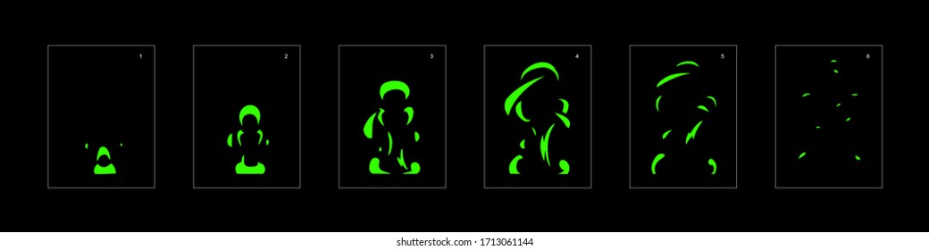 liquid explosion animation effect. Explosion Animation effect. Sprite sheet for games, cartoon or animation. vector style animation effect 1029.