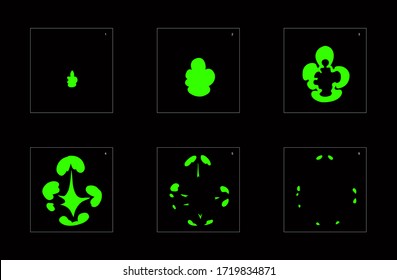 liquid explosion effect. Explosion Animation effect. Animation Sprite sheet for games, cartoon or animation. 