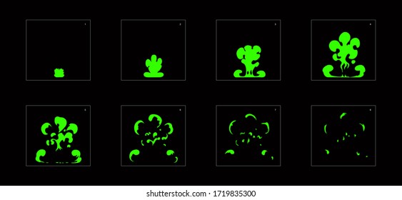 liquid explosion effect. Explosion Animation effect. Animation Sprite sheet for games, cartoon or animation. 