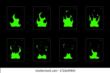 liquid explosion effect. Explosion Animation effect. Animation Sprite sheet for games, cartoon or animation. vector style animation effect 1275.