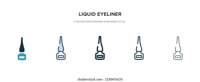 liquid eyeliner icon in different style vector illustration. two colored and black liquid eyeliner vector icons designed in filled, outline, line and stroke style can be used for web, mobile, ui