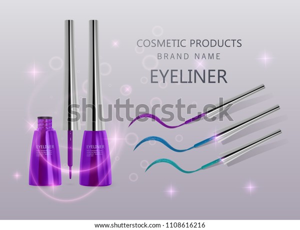 Download Liquid Eyeliner Set Purple Color Eyeliner Stock Vector Royalty Free 1108616216