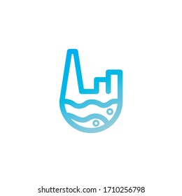Liquid factory icon design, with gradient color