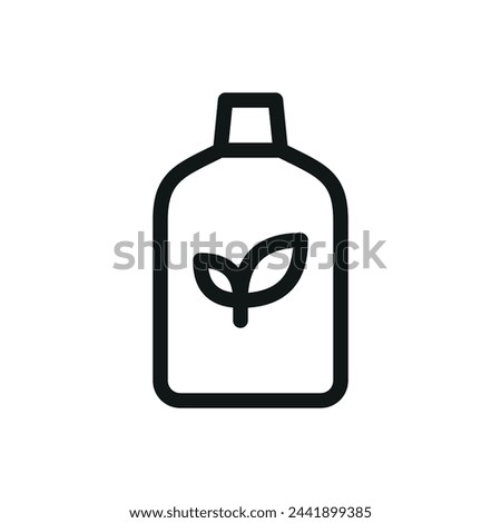 Liquid fertilizer bottle isolated icon, organic liquid fertiliser vector symbol with editable stroke