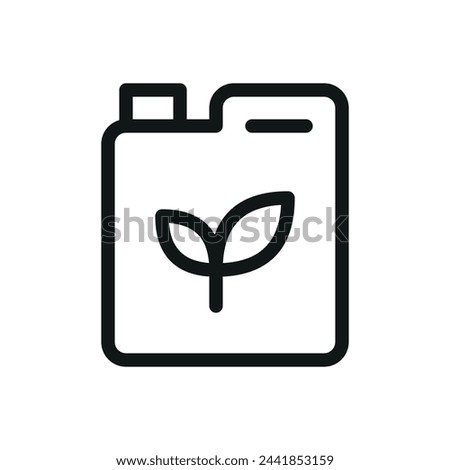 liquid fertilizer can isolated icon, organic fertilizers canister vector symbol with editable stroke