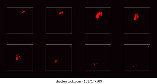 Liquid fire or lava dripping special effect animation sprite sheet. Animation for game, cartoon, motion or something else.
