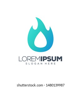 liquid fire logo design vector illustration