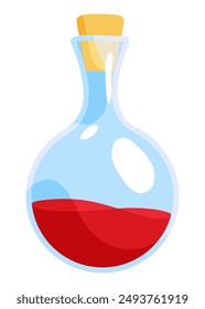 Liquid in the flask game icon. Vector cartoon game ui symbol. Gui of rpg computer or mobile game