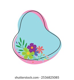 liquid floral background design. modern backdrop decoration.