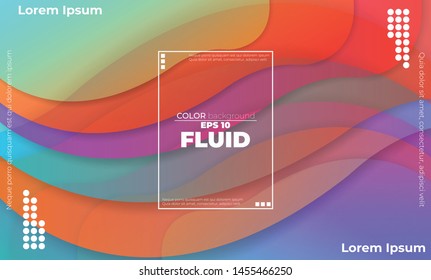 Liquid  flow  fluid background. Fluid colors shapes. Applicable for gift card cover poster. Poster on wall poster template,landing page. Fluid colorful shapes composition