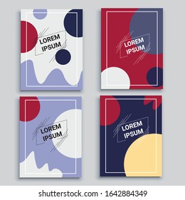 Liquid, flow, fluid background set. Fluid colors shapes . Applicable for gift card,cover,poster. Poster design eps 10