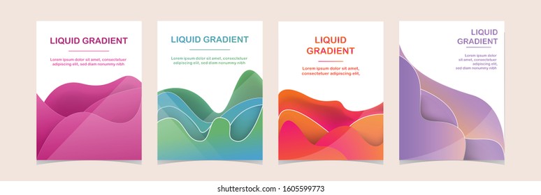 Liquid flow Fluid colors autumn shapes Applicable for coverbook, poster template, landing page, ui, ux, baner, social media posted. -Vector