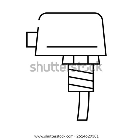 liquid flow switch line icon vector. liquid flow switch sign. isolated contour symbol black illustration