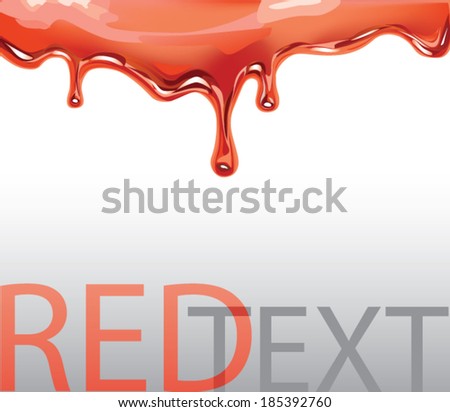 liquid or flowing red paint