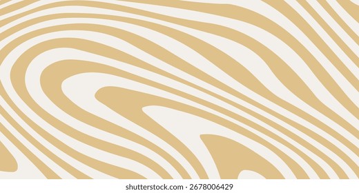 Flüssig fließende wellige Textur. Abstraktes Linienmuster. Retro-psychedelischer Hintergrund