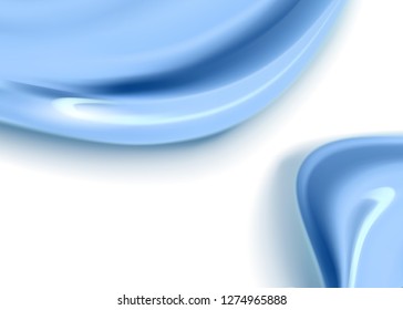 liquid flows,texture. Drops of blue substance flow. A natural product in 3d illustration for design uses.Realistic vector liquid background.Dripping water,gel. abstract background