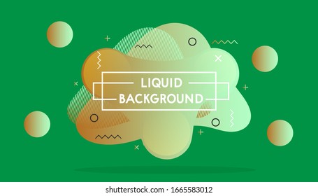 Liquid and fluid background green color. for template background and wallpaper. vector illustration