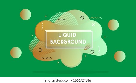 Color verde de fondo líquido y fluido. para el fondo de la plantilla y el fondo de pantalla. ilustración vectorial