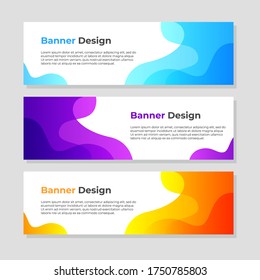 Liquid Fluid Banner Background Design Template