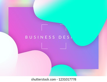 Liquid fluid. Bright ui, app design. Holographic 3d backdrop with modern trendy blend. Vivid gradient mesh. Liquid fluid with dynamic elements and shapes. Landing page.