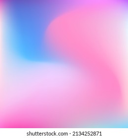Liquid Fluid Color Curve Colorful Background. Pastel Dynamic Cold Wavy Sky Gradient Backdrop. Bright Neon Light Water Blurry Texture. Vivid Vibrant Blurred Pink Multicolor Swirl Gradient Mesh.