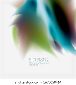 El color líquido salpicado por el fondo abstracto, formas coloridas y brillantes. Fondo abstracto vectorial futurista Techno para papel tapiz, banner, fondo, tarjeta, ilustración de libro, página de inicio