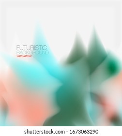 Liquid fluid color splashes abstract background, bright colorful shapes. Techno futuristic vector abstract background For Wallpaper, Banner, Background, Card, Book Illustration, landing page